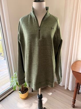 Under Armour LG Men's Olive Green Half-Zip Sweater